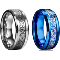 YouBella Jewellery Stainless Steel Ring Combo for Boys and Men (Style 2)
