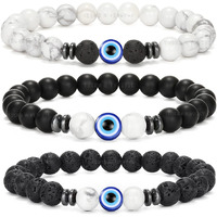 Young & Forever Gift Evil Eye Howlite Bracelet for Women