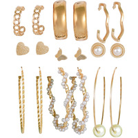 Fashion Frill Delicate Ad Geometric Gold Plated Stud & Drop Earring For Women Girls Western Stylish Latest Fancy Earrings Set Gift for Sister Combo (Bohemian)