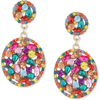 Zaveri Pearls Multicolor Crystal Shine Stones Studded Party Bling Dangle Earring For Women-ZPFK10189