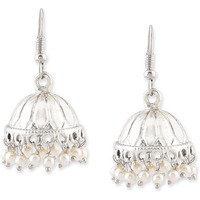 Zaveri Pearls Antique Silver Tone Jhumki Earring For Women-ZPFK8989
