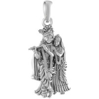 AKSHAT SAPPHIRE Sterling Silver (92.5% Purity) God Radha Krishna (Big Size) Pendant For Mens & Womens Pure Silver Lord Radha Krishna (Big Size) Locket For Good Health & Wealth