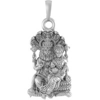 AKSHAT SAPPHIRE Sterling Silver (92.5% purity) God Laxmi Narsimha Pendant for Men & Women Pure Silver Lord Lakshmi Narsimha Locket for Good Health & Wealth