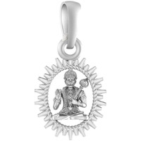 AKSHAT SAPPHIRE Sterling Silver (92.5% purity) God Hanuman Pendant for Men & Women Pure Silver Lord Bajrang Bali Locket for Good Health & Wealth