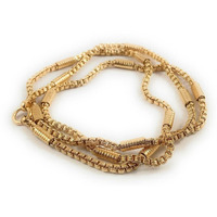 CUTE GOLD 1 Gram Micro Gold Plated & Copper Traditional Designer Fashion Jewellery Chain for Women