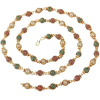 VAMA Fashions One Gram Gold Plated South Indian jewellery Multicolour Ball beads Mala chain necklace for women