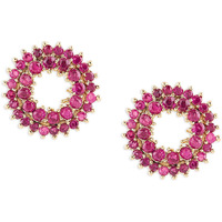 Zaveri Pearls Pink Cubic Zirconia Contemporary Brass Studs Earring For Women-ZPFK14572