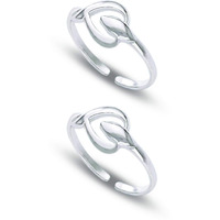 Amazon Brand - Anarva Womens Toe Ring in 925 Sterling Silver BIS Hallmarked Leaf Design