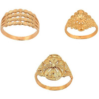 Handicraft Kottage Ethnic 18k Gold Plated Brass Ring for Women & Girls (Style2)