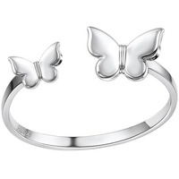 HighSpark 925 Silver Solitaire Rings for Women | Adjustable Contemporary Style | 92.5 Sterling Silver & Diamond Like Brilliance Sparkling Zirconia | Lovely Gift - Butterfly