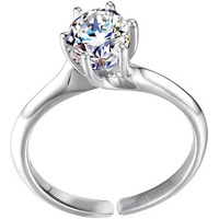 HighSpark 925 Silver Solitaire Rings for Women | Adjustable Contemporary Style | 92.5 Sterling Silver & Diamond Like Brilliance Sparkling Zirconia | Lovely Gift - Martini