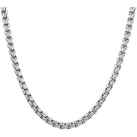 Nakabh Elegant Statement Necklace Stainless Steel Chain (Silver)