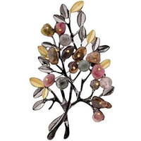 YouBella Jewellery Latest Stylish Crystal Unisex Leaf Brooch for Wedding/Party for Women/Girls/Men (Silver)
