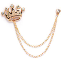 To The Nines Golden Crown Brooch