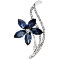 YouBella Stylish Floral Shape Jewellery Silver Plated Brooches for Women and Men (Style 1)