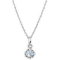 JFL - Jewellery for Less Fashion Silver Plated Solitaire Modern Cz American Diamond Pendant for Women & Girls.,Valentine