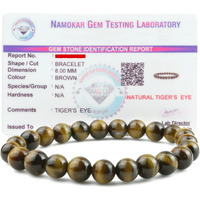 REMEDYWALA Charged Energized Certified Tiger Eye Bracelet For Reiki, Balance Chakra, Positive Energy, Healing | Tiger Eye Stone Bracelet for Men and Women