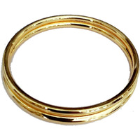 Maauli Fashions Womens Micro Gold Plated Non-precious Metal Plain Bangles, Set of 2pc (Size:2.2)