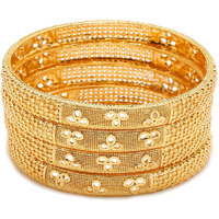 YouBella Jewellery for Women Gold Plated Bracelet Bangles for Women (2.8)