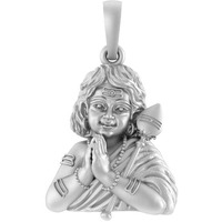 AKSHAT SAPPHIRE Sterling Silver (92.5% Purity) Namaste Kartikeya Pendant for Men and Women