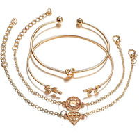 Jewels Galaxy Jewellery For Women Gold Plated Chain Bracelet (CT-BNS-49103)