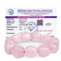 REMEDYWALA Unisex Adult Charged Energized Certified Natural Rose Quartz Bracelet For Reiki, Balance Chakra, Positive Energy, Healing | Rose Quartz Bracelet