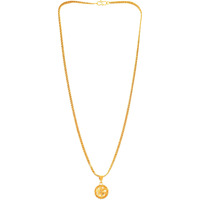 Handicraft Kottage 1gm 22Ct Gold Plated Chain with Pandent|latest & Stylish High Gold Plated Celebrity Inspired Gold Chain Fashion Jewellery For Women girls (Style6)