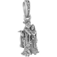 AKSHAT SAPPHIRE Sterling Silver (92.5% purity) God Radha Krishna Pendant for Men & Women Pure Silver Lord Radha kishan Locket for Good Health & Wealth