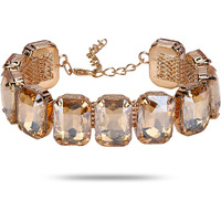 YouBella Valentine Gift for Girlfriend/Wife Jewellery Crystal Bangle Bracelet For Girls and Women (Brown)