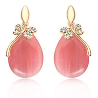Shining Diva Fashion Pink Copper Gold Plated Stylish Earrings For Womens (9570Er)