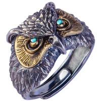Fashion Frill Charming Silver King Lion Silver Plated Stylish Silver Ring For Men Boys Stainless Steel Tough Dude Chain Rings for Men Accessories Jewellery for Men (Classic)