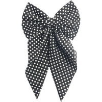 Radhu & Kabby Hair Bow for Women/Girls | Polka Print Hair Bow Clip | Hair Accessories | Fancy & Stylish | Anti-Hair Breakage Hairclips for all Occasions | 1 Pcs | Black Colour