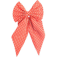 Radhu & Kabby Hair Bow for Women/Girls | Polka Print Hair Bow Clip | Hair Accessories | Fancy & Stylish | Anti-Hair Breakage Hairclips for all Occasions | 1 Pcs | Red Colour