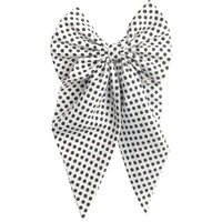Radhu & Kabby Hair Bow for Women/Girls | Polka Print Hair Bow Clip | Fancy & Stylish Hair Accessories | Anti-Hair Breakage | White Color | 1 Pcs