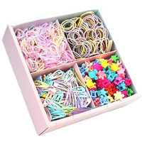 Shining Diva Fashion 1160 Pcs Hair Clips Rubber Bands Hairband Hair Accessories Kit with Box for Girls Kids Baby Toddlers (14901zb)