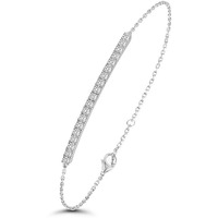 MINUTIAE Silver Plated Diamond Cut Cubic Zirconia Adjustable Bracelet for Women & Girls Jewellery for Gift