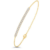 MINUTIAE Gold Plated Diamond Cut Cubic Zirconia Adjustable Bracelet for Women & Girls Jewellery for Gift