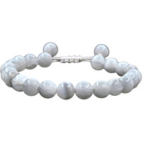 Crystal Heaven Selenite Crystal Bracelet for Women Men Natural Healing - AAA Grade Original Healing Gemstone Adjustable Bracelet for Yoga Reiki Meditation Feng Shui
