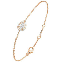 MINUTIAE Rose Gold Plated Pear Shape Crystals Cubic Zirconia Adjustable Bracelet for Women & Girls Jewelry for Gift