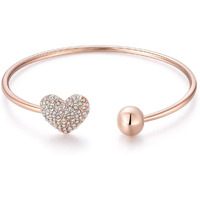 Jewels Galaxy Stylish Rose Gold Plated Bracelet Jewellery for Women (SMNJG-BNNG-3119)