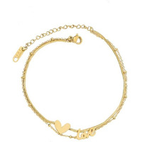 Fashion Frill Stylish Anklets For Women Love Heart Gold Plated Chain Anklet For Women Girls Love Gifts For Sister Jewellery