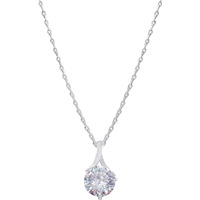 JFL - Jewellery for Less One Gram Silver Plated Solitaire cz american cubic Zircon pendant locket Designer Latest Stylish Delicate Pendant with Chain for Women & Girls,Valentine