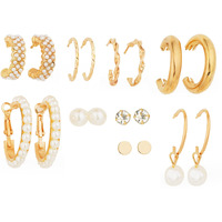 Fashion Frill Delicate Ad Geometric Gold Plated Stud & Drop Earrings For Women Girls Western Stylish Latest Fancy Earrings Set Combo Gift for Sister