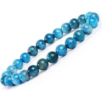 Young & Forever Gift Certified Reiki Crystal Semi Precious Gemstone Apatite Bracelet Calm Energy Healing Stone Stretch Bracelet for Men and Women