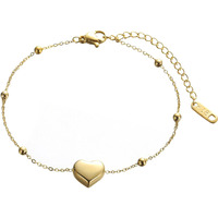 Fashion Frill Anklet For Women Gold Plated Heart Chain Anklet For Women Girls Love Gifts Women Jewellery
