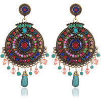 Shining Diva Fashion Jewellery Bohemian Fancy Metal Earrings for Women and Girls (Multicolor) (8732er)
