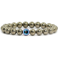 Young & Forever Evil Eye Original Black Tourmaline Nazariya Pyrite Bead Tiger Eye Beads Women Bracelet for Men Nazar Hand Bracelets Accessories Woman Girls