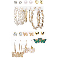 YouBella Fashion Jewellery Gold Plated Ear rings Combo of Earrings for Girls and Women (Style 2)