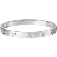 Jewels Galaxy Jewellery For Women Contemporary Silver Plated Love Bracelet (MYN-BNG-17181)