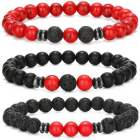 Gemstone Bead Bracelet Set with Certificate, Natural Stones, Stylish Jewelry (Healing Harmony Combo Bracelet)